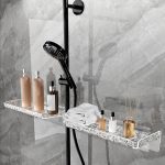 Punch-Free Badezimmer Wasserhahn Regal Hause Badezimmer Eitelkeit Lagerung Stand, 50 x 11cm – Bild 2