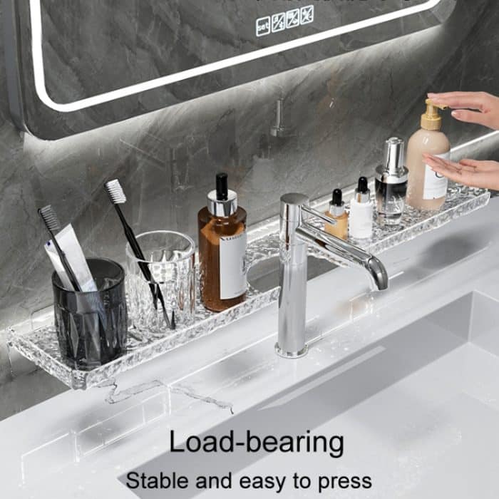 Punch-Free Badezimmer Wasserhahn Regal Hause Badezimmer Eitelkeit Lagerung Stand, 50 x 11cm – Bild 12