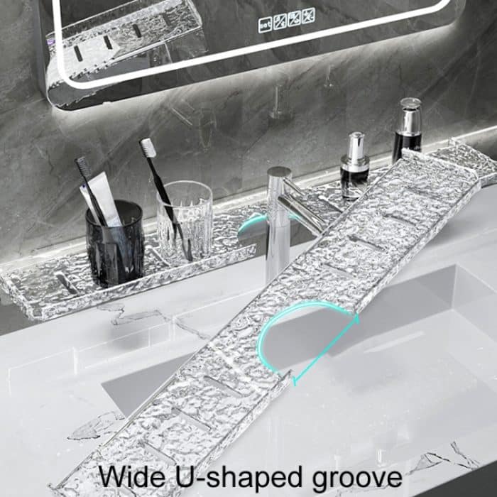 Punch-Free Badezimmer Wasserhahn Regal Hause Badezimmer Eitelkeit Lagerung Stand, 50 x 11cm – Bild 5