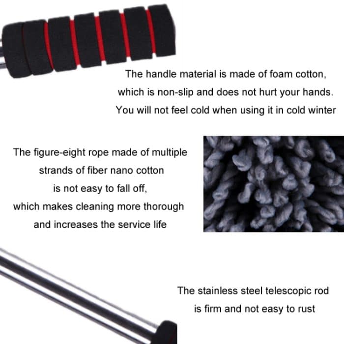 Autowaschmopp mit weichen Borsten, Staubentfernungs-Autoreinigungswerkzeug – Bild 3