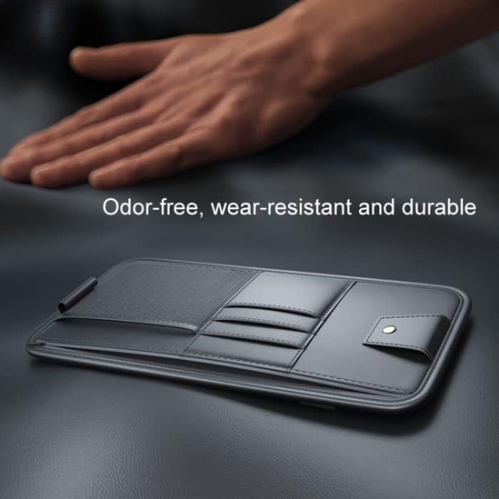 Auto-Sonnenblenden-Karten-Brillenhalter mit Reißverschluss, Aufbewahrungstasche – Bild 6