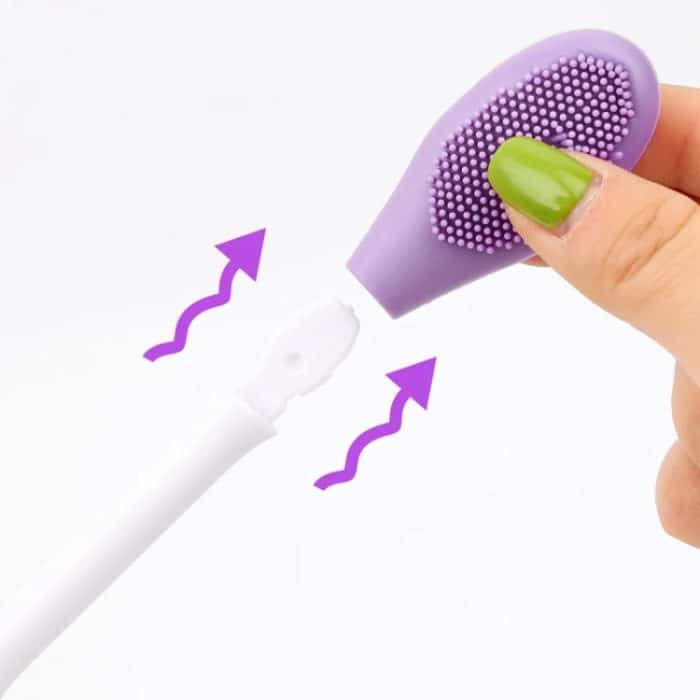 2 stücke Dual Kopf Silikon Gesicht Maske Pinsel Gesicht Reinigung Massage Pinsel Schlamm Maske Applikator – Bild 7