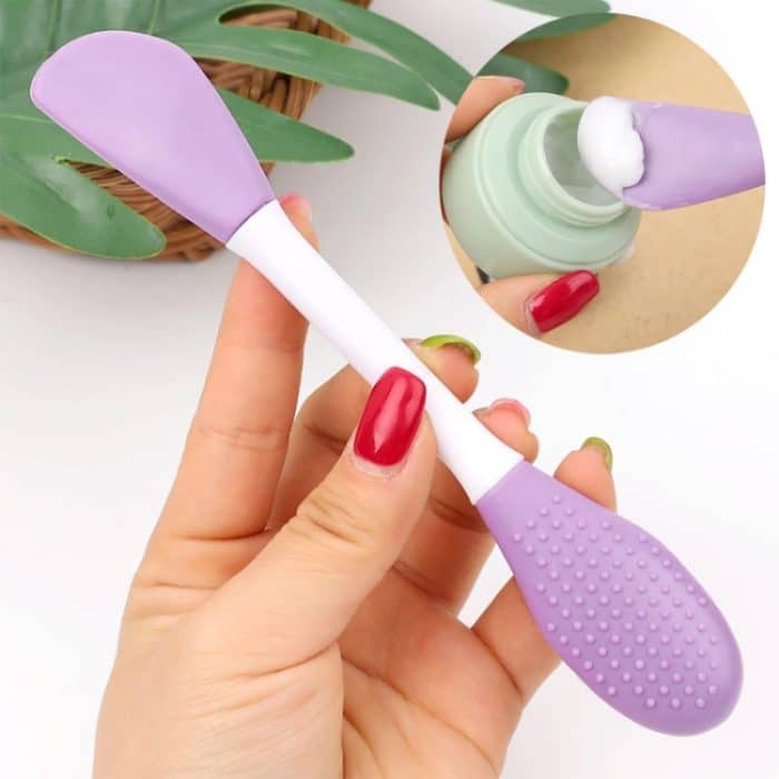2 stücke Dual Kopf Silikon Gesicht Maske Pinsel Gesicht Reinigung Massage Pinsel Schlamm Maske Applikator – Bild 10