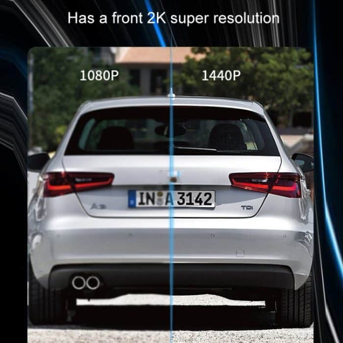 Handy WIFI Verbindung 2K Ultra-Clear Nachtsicht Versteckter Fahrrekorder, USB Short Line, Cigarette Lighter, Step-down Line – Bild 11