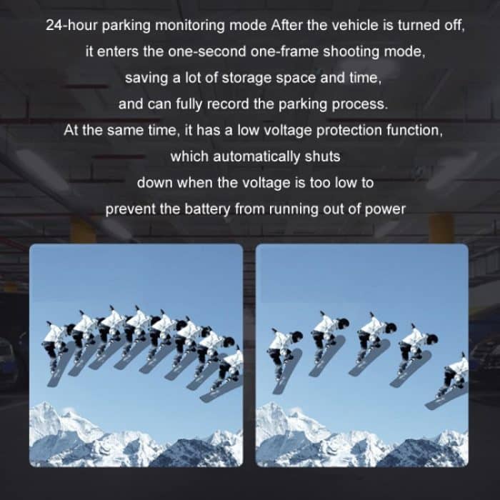 Handy WIFI Verbindung 2K Ultra-Clear Nachtsicht Versteckter Fahrrekorder, USB Short Line, Cigarette Lighter, Step-down Line – Bild 4