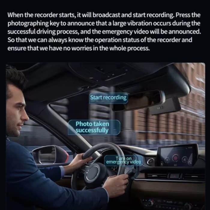 Handy WIFI Verbindung 2K Ultra-Clear Nachtsicht Versteckter Fahrrekorder, USB Short Line, Cigarette Lighter, Step-down Line – Bild 6