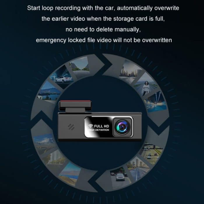 Handy WIFI Verbindung 2K Ultra-Clear Nachtsicht Versteckter Fahrrekorder, USB Short Line, Cigarette Lighter, Step-down Line – Bild 10