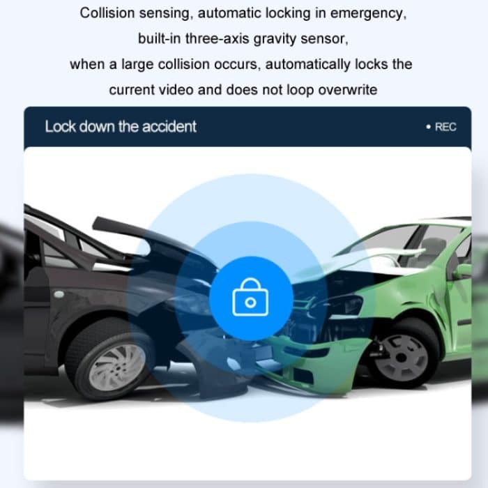 WIFI-Mobiltelefon 2K Ultraklarer 360-Grad-Drehfahrrekorder, USB Short Line, Cigarette Lighter, Step-down Line – Bild 8
