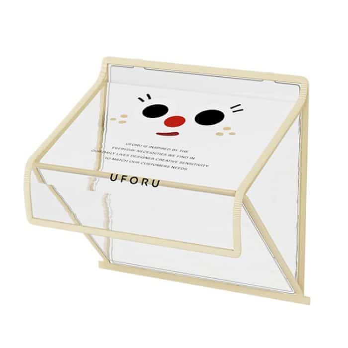 Badezimmer Hängetasche Faltbare Transparent Mit Deckel Wasserdichte Kleidung Socken Lagerung Tasche, Small Beige, Small Black, Large Beige, Large Black – Bild 1