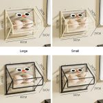 Badezimmer Hängetasche Faltbare Transparent Mit Deckel Wasserdichte Kleidung Socken Lagerung Tasche, Small Beige, Small Black, Large Beige, Large Black – Bild 3