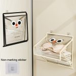 Badezimmer Hängetasche Faltbare Transparent Mit Deckel Wasserdichte Kleidung Socken Lagerung Tasche, Small Beige, Small Black, Large Beige, Large Black – Bild 4