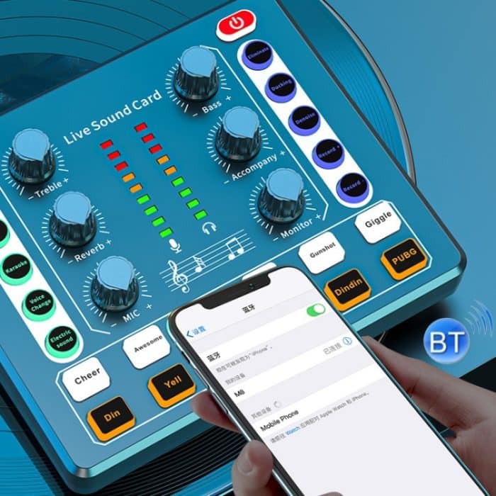 M8 Bluetooth-Soundkartenset zum Aufnehmen und Singen von Live-Inhalten, Black, White, Black+Gold Cantilever, Black+Black Cantilever, White+Gold Cantilever, Black+Gold Cantilever Earphone, Black+Black Cantilever Earphone, White+Gold Cantilever Earphone... – Bild 11