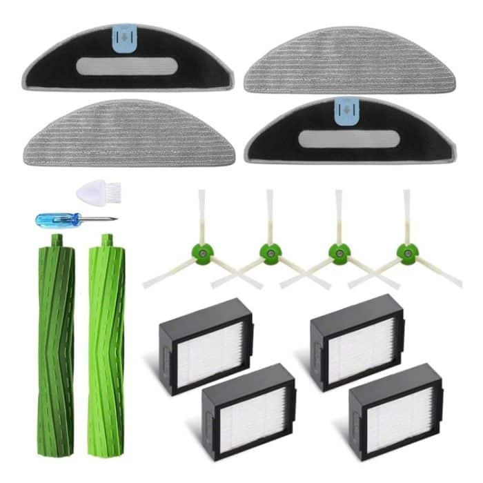 Für iRobot Roomba Combo i5 i5 + j5 j5 + Roboter Staubsauger und Wischmopp Ersatzteile, Kit, Main Brush, Filter, 2pcs Edge Brush, Dust Bag, Mop Pad – Bild 2