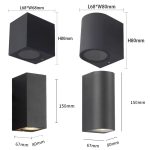 LED Outdoor Wand Lichter Wasserdichte Außen Villa Tür Terrasse Lichter Hintergrund Glow Scheinwerfer, 2-head Round With GU10 Bulb, 2-head Round Without GU10 Bulb, 2-head Square With GU10 Bulb, 2-head Square Without GU10 Bulb, 1-head Round With GU10 Bul... – Bild 4