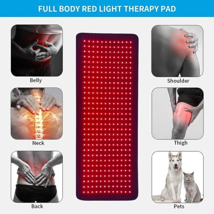 360 LED Perlen Rot Licht Physikalische Therapie Taille Pad Infrarot Fitness Licht Therapie Pad, US Plug, UK Plug, EU Plug, AU Plug – Bild 8