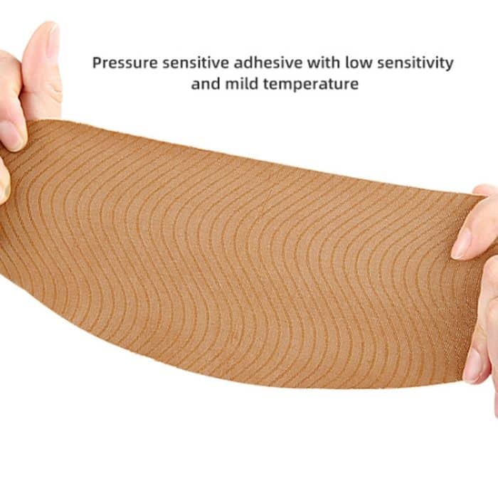 10 Stück/Packung unsichtbare Oberschenkelaufkleber, schweiß- und reibungsfeste Oberschenkeldruckentlastungspflaster, Skin Color Nonwoven, Skin Color Stretch Fabric, Earthy Yellow Stretch Fabric, Brown Stretch Fabric – Bild 4