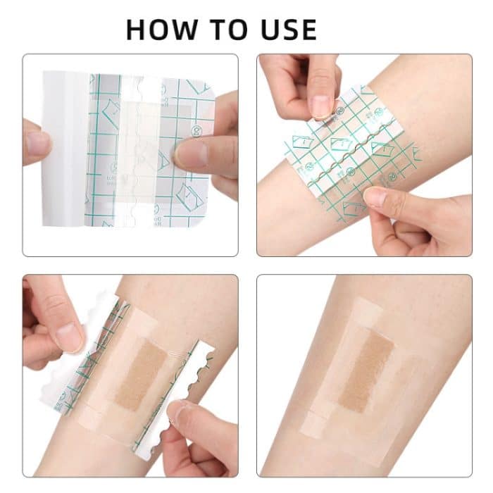 Quadratisches Hydrokolloid-Verbandband, selbstklebendes Blasenpflaster an der Ferse, 7.5x7.5cm, 10x10cm – Bild 8