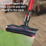 Bodenbürstenkopf für Staubsauger mit grünem LED-Licht, For Dyson V7 / V8 / V10 / V11, For Dyson V6, For Dyson V10 Slim / V12 Slim – Bild 2