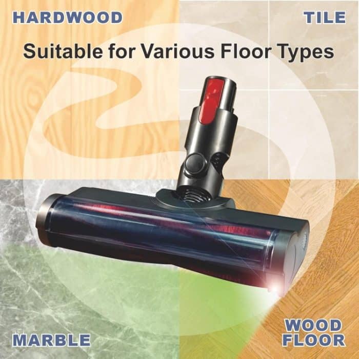 Bodenbürstenkopf für Staubsauger mit grünem LED-Licht, For Dyson V7 / V8 / V10 / V11, For Dyson V6, For Dyson V10 Slim / V12 Slim – Bild 3