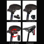 Fahrrad-Warnrücklicht, 1080P WiFi-Kamera-Recorder, wasserdichtes Fahrrad-Rücklicht zum Radfahren, Rotate Mount, Clamp Mount, Strap Mount, Rearview Mirror Mount, Saddle Tube Mount – Bild 11