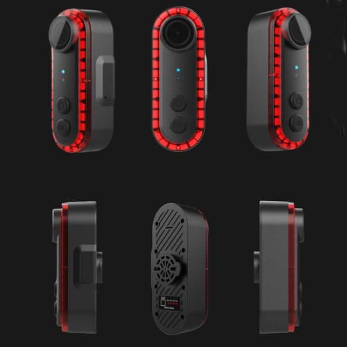 Fahrrad-Warnrücklicht, 1080P WiFi-Kamera-Recorder, wasserdichtes Fahrrad-Rücklicht zum Radfahren, Rotate Mount, Clamp Mount, Strap Mount, Rearview Mirror Mount, Saddle Tube Mount – Bild 4