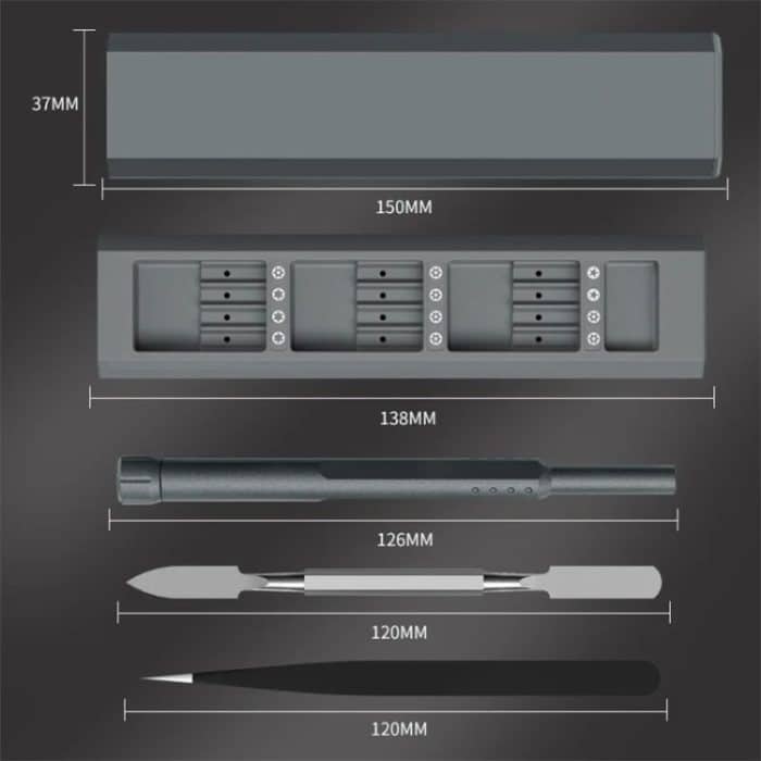 Präzisions-Schraubendreher-Set, Werkzeug zum Demontieren von Mobiltelefonen und Computern, 44-in-1 – Bild 3