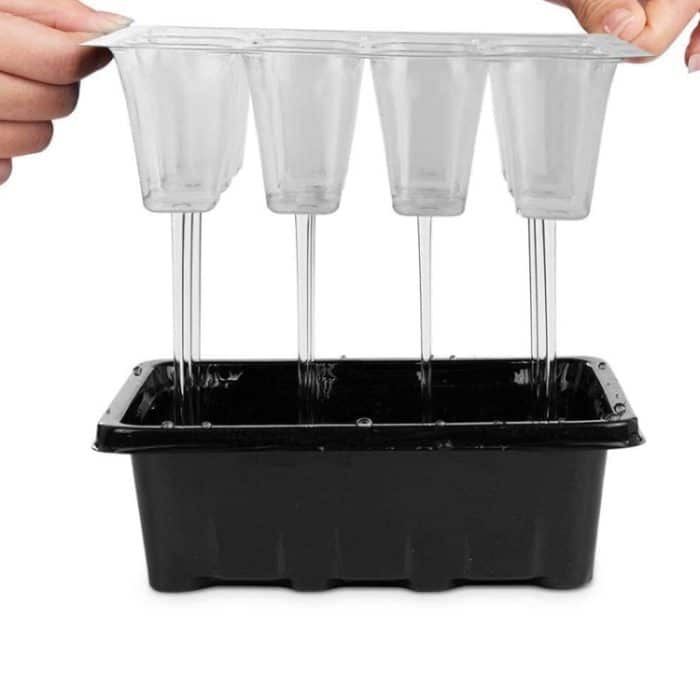 Erhöhter Topf für Sukkulenten-Gemüsesetzlinge mit 12 Löchern und Deckel, 12-Hole Heightened – Bild 3