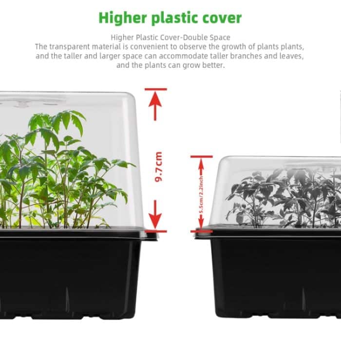 Erhöhter Topf für Sukkulenten-Gemüsesetzlinge mit 12 Löchern und Deckel, 12-Hole Heightened – Bild 5