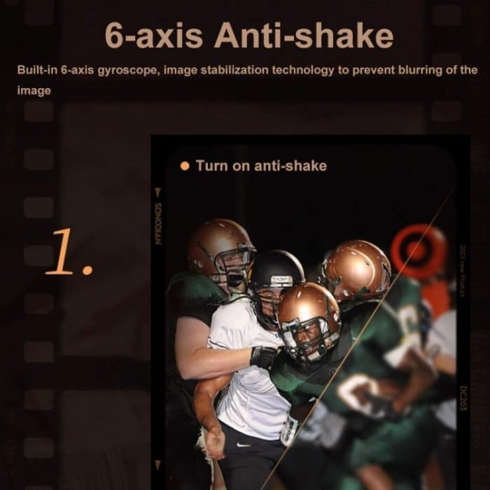 DC203 5K/30FPS 2,8-Zoll-Bildschirm 16X Front- und Rück-Dual-Kamera HD Digitalkamera – Bild 8