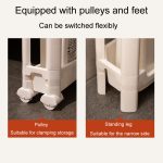 Badezimmertür schmales Regal Toilettenriss Boden Trolley Organizer, 3 Layers, 4 Layers – Bild 5