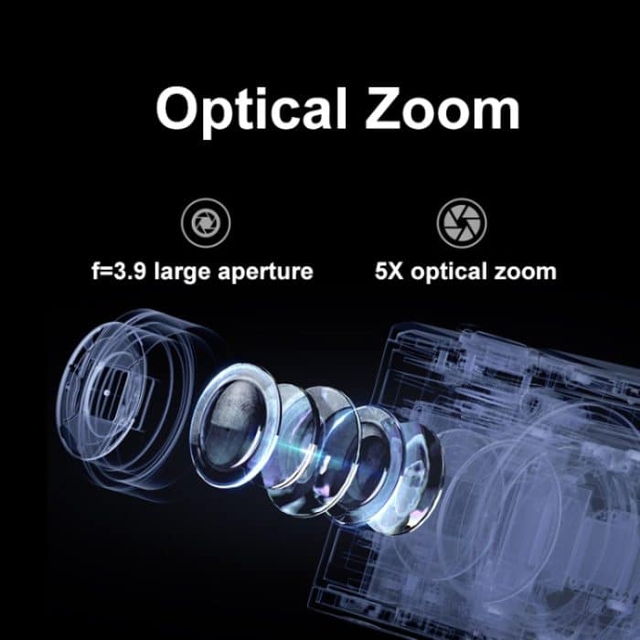 DC305X 5K/30FPS 2,8-Zoll-HD-Aufnahme 5-fach optischer Zoom Anti-Shake-Digitalkamera, Black EU Plug, Black US Plug, Black UK Plug, White EU Plug, White US Plug, White UK Plug – Bild 7