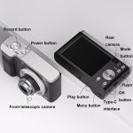 DC305X 5K/30FPS 2,8-Zoll-HD-Aufnahme 5-fach optischer Zoom Anti-Shake-Digitalkamera, Black EU Plug, Black US Plug, Black UK Plug, White EU Plug, White US Plug, White UK Plug – Bild 10