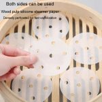100 stücke Lebensmittel Grade Einweg Runde Nicht-stick Dampfer Papier Perforierte Brötchen Dampfer Pads, 7.6cm, 8.89cm, 10.16cm, 11.4cm, 12.7cm, 14cm, 16.5cm – Bild 6