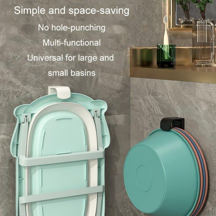 Badezimmerregal No-Punch Waschbeckenhaken Küche Wandmontiertes Lagerregal – Bild 7