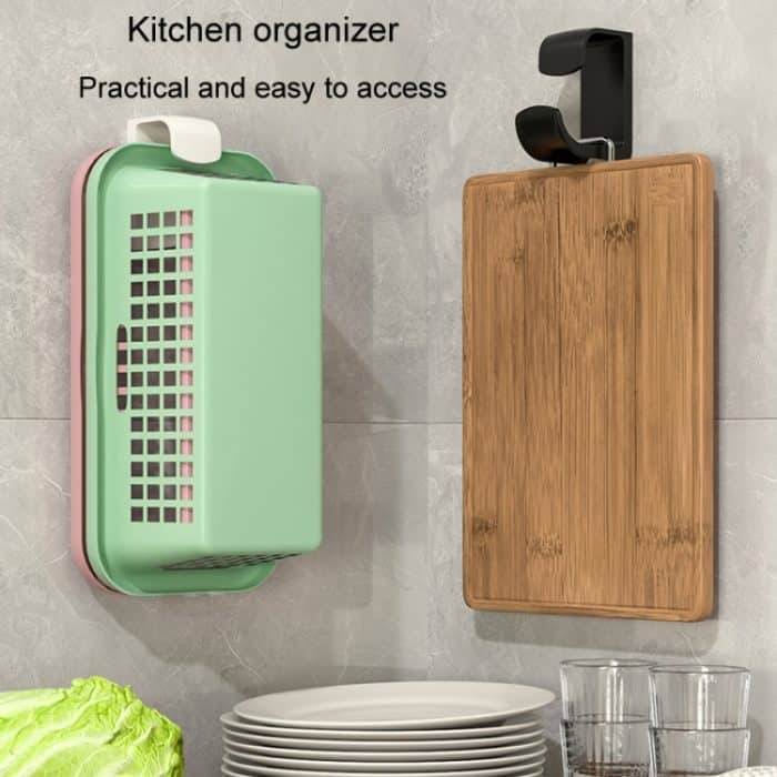 Badezimmerregal No-Punch Waschbeckenhaken Küche Wandmontiertes Lagerregal – Bild 8