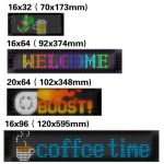 Auto Flexible Display Werbung Bildschirm APP Bluetooth Smart Screen, 7x17.3cm（16 x 32 LEDs), 9.2x37.4cm（16 x 64 LEDs）, 10.2x34.8cm（20 x 64 LEDs）, 12x59.5cm（16 x 96 LEDs） – Bild 3