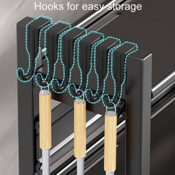 Küche Multifunktionale Regal Haushalt Arbeitsplatte Gewürz Lagerung Racks, Dual-Layer 30cm, Dual-Layer 40cm, Dual-Layer 50cm, Three-Layer 30cm, Three-Layer 40cm, Three-Layer 50cm – Bild 13