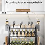 Küche Multifunktionale Regal Haushalt Arbeitsplatte Gewürz Lagerung Racks, Dual-Layer 30cm, Dual-Layer 40cm, Dual-Layer 50cm, Three-Layer 30cm, Three-Layer 40cm, Three-Layer 50cm – Bild 8