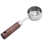 15ml Holzgriff Edelstahl Messlöffel Kaffeepulver Milchpulver Löffel, Silver, Gold