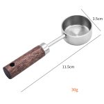 15ml Holzgriff Edelstahl Messlöffel Kaffeepulver Milchpulver Löffel, Silver, Gold – Bild 3