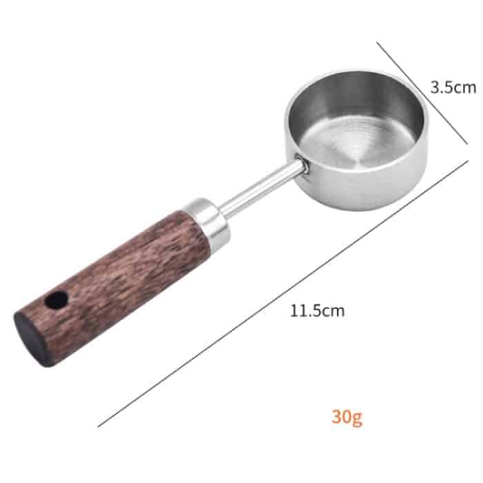 15ml Holzgriff Edelstahl Messlöffel Kaffeepulver Milchpulver Löffel, Silver, Gold – Bild 3