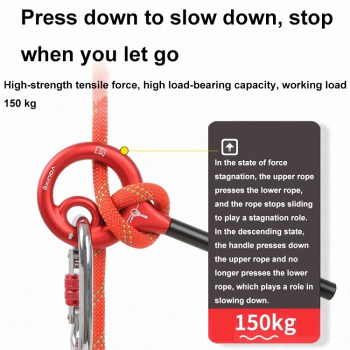 XINDA XD-Q9732 9-förmiges Abseilgerät Bergsteigen und Klettern Abstieg Ausrüstung – Bild 4