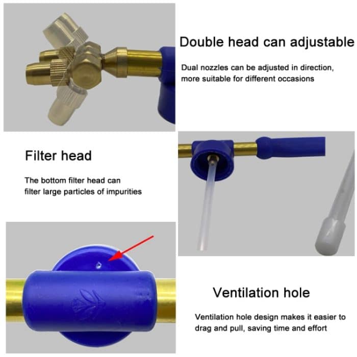 Kolben-Push-Pull-Sprüher, verstellbarer manueller Gartensprüher für die meisten Flaschen, Single Head, Double Head – Bild 6