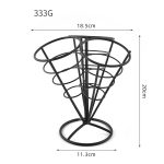 3 in 1 Kegel Französisch Fries Halter Edelstahl Chips Korb Snack Stehen – Bild 5