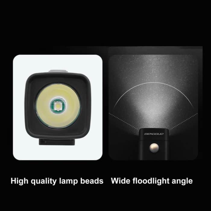 BENGGUO Fahrrad-Frontlicht, wiederaufladbare Taschenlampe, 3 Beleuchtungsmodi – Bild 4