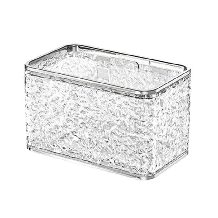 Badezimmer No-Punch Tissue Organizer Haushaltswand montiert Tissue Box, Transparent Single Layer, Transparent Gray Single Layer, Transparent Dual Layer, Transparent Gray Dual Layer – Bild 1