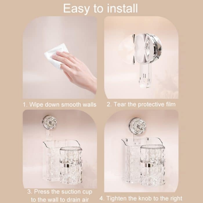 Badezimmer-Zahnbürsten-Organizer, multifunktionales Aufbewahrungsregal für den Haushalt – Bild 8