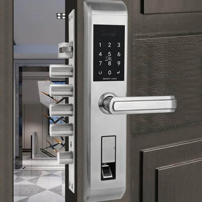 6068 Sicherheitstürschlosskörper aus Stahl für mechanisches Schloss und Fingerabdruckschloss, 388  x 30mm, 388 x 40mm – Bild 5