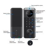 C95 Smart Fingerprint Deadbolt Lock Unterstützt Bluetooth WiFi APP, 5 Möglichkeiten Zum Entsperren, Mit Kamera Türklingel – Bild 9