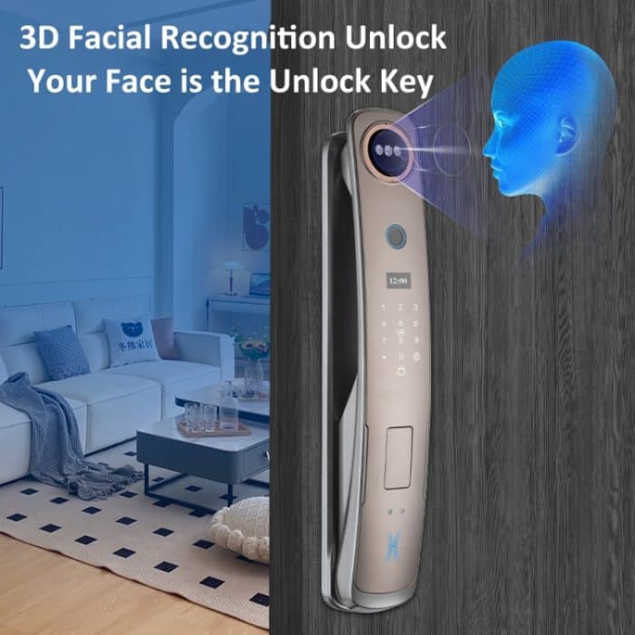 M6 3D Gesichtserkennung Fingerabdruck Türschloss Unterstützung APP Smart IC Karte Passwort Entsperren – Bild 2